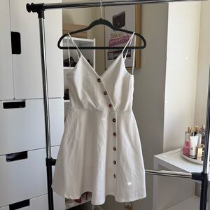 Beautiful Purple Snow White Button-Down Dress